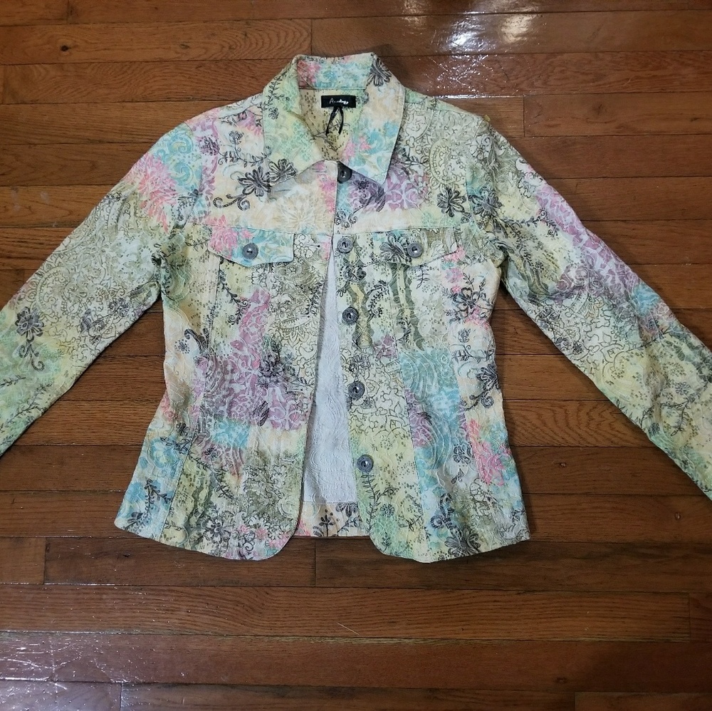 Analogy Size Small Pattern Denim Jacket